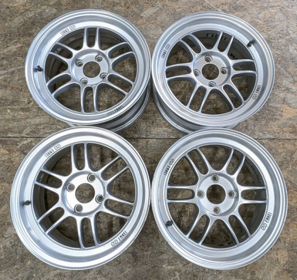 ENKEI RPF1 15x7J +41 4x100 Lightweight Wheel Set for Miata Civic Fit Yaris MR-S