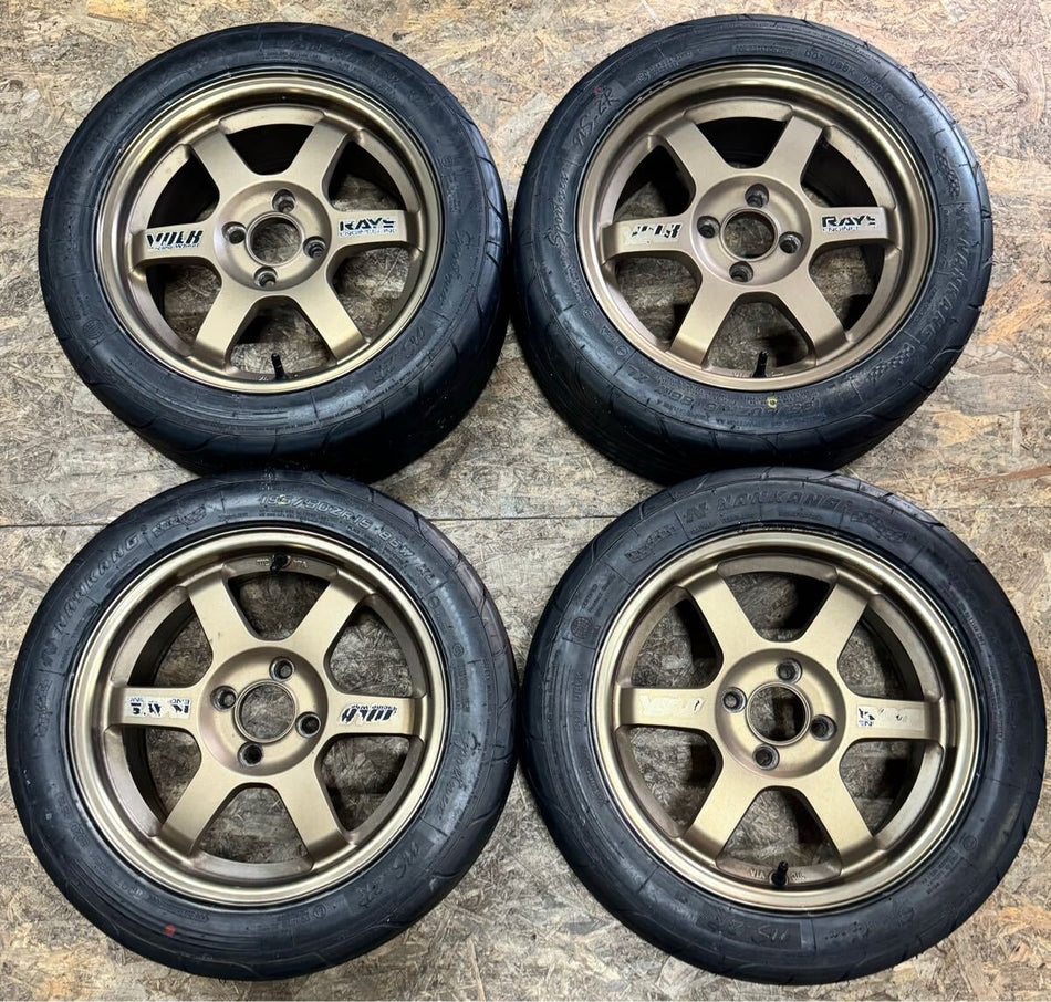 RAYS TE37 15" 6.5J +39 4×100  RAYS Volk Racing for EK9,EG6,DC2,NA/NB