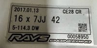 CE28 16x7 +42 5x114.3 RAYS