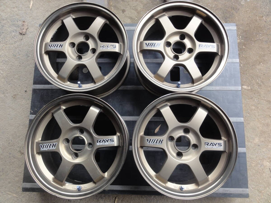 RAYS TE37 Wheels 15inch 15x7 +43 4x100 Flat Bronze