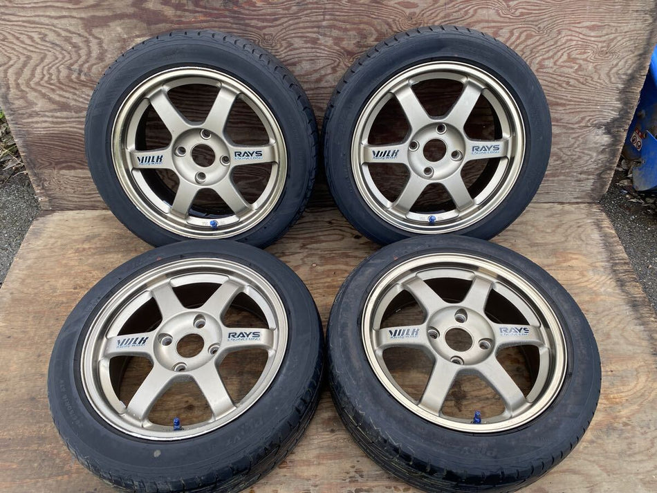 RAYS Volk Racing TE37 16x7J +42 4x114.3 Forged Lightweight Wheel Set for Miata