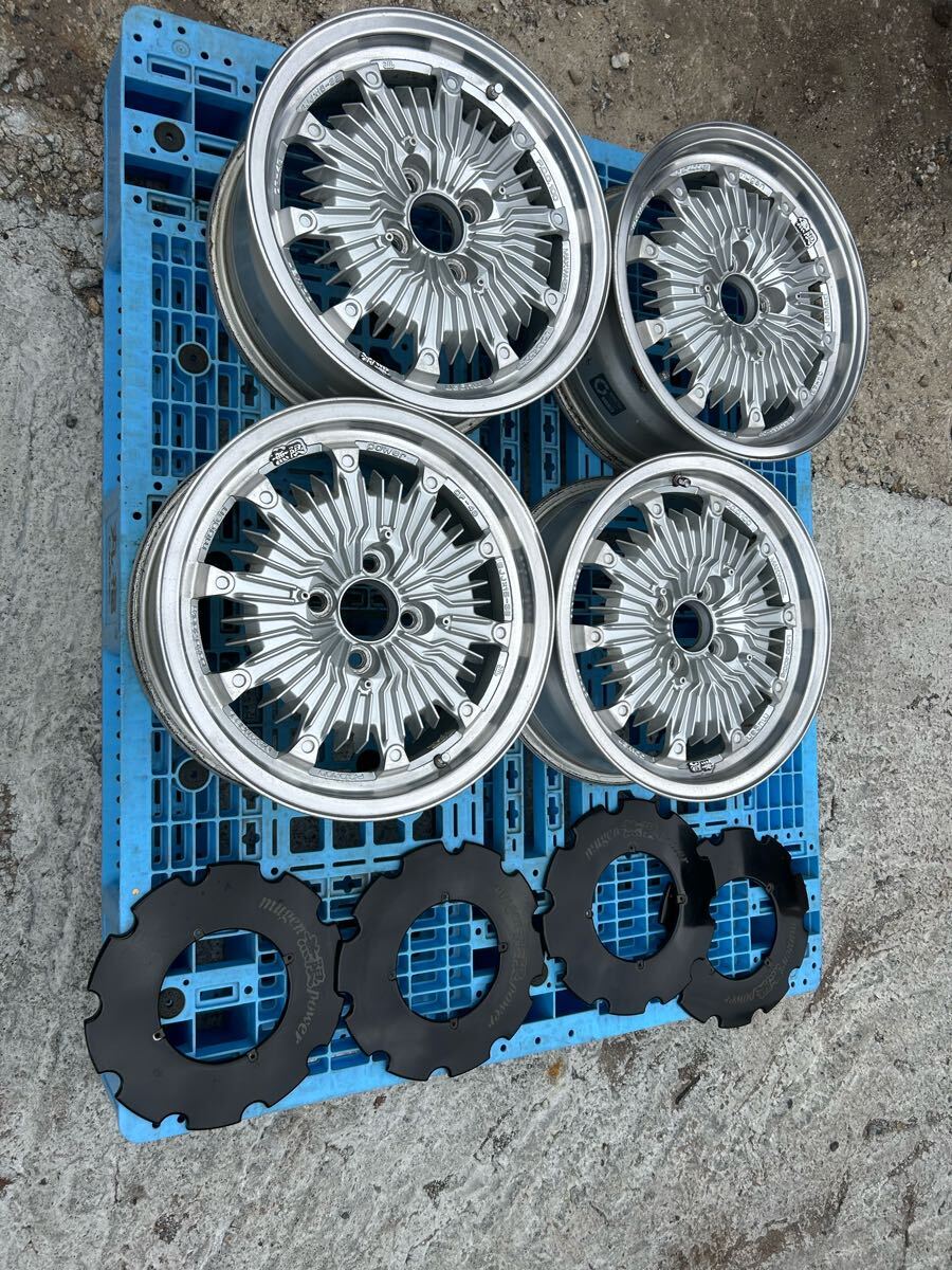 Civic EG EK MUGEN CF-48 Wheels 15inch 15x6 +38 4x100 Aero Disk Cap No Damage