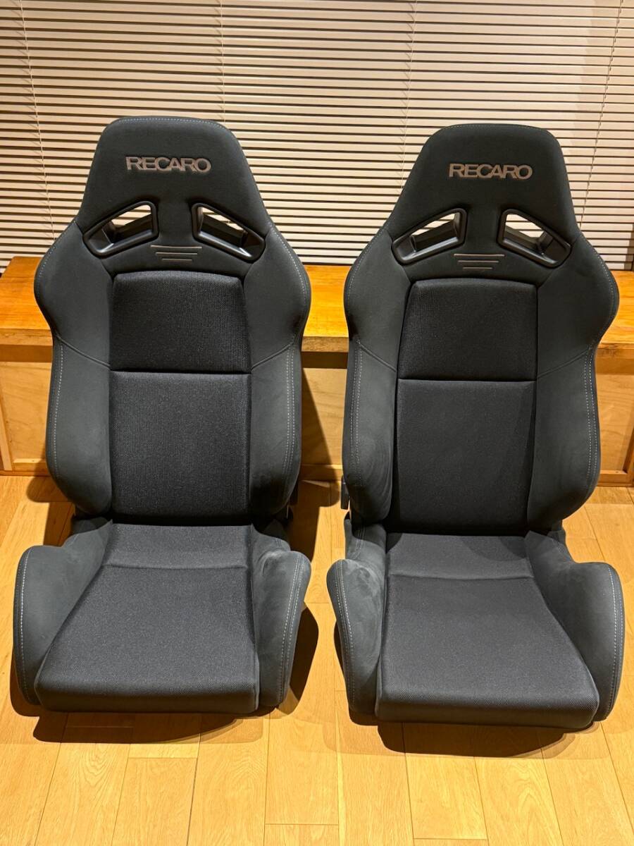 RECARO SR-7 GK100 BK Reclining Semi-Bucket Seats Pair Black Genuine RECARO Japan